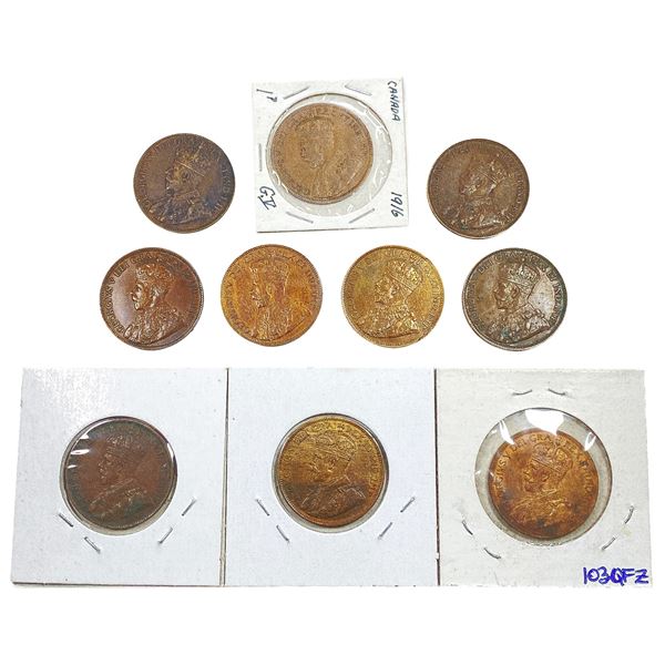 1916 High Grade Canada Large Cent [10 Coins]