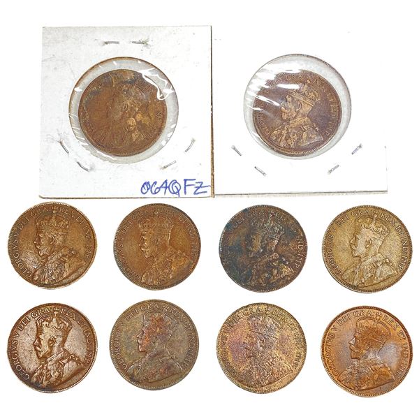1915 High Grade Canada Large Cent  [10 Coins]