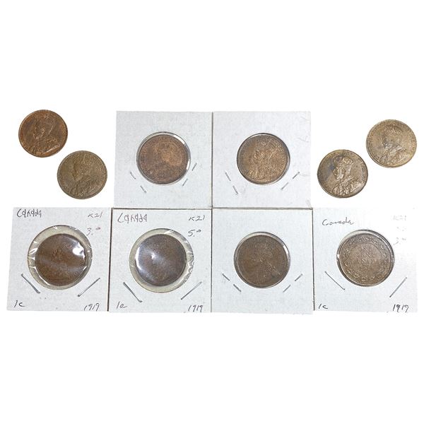 1919 High Grade Canada Large Cent  [10 Coins]