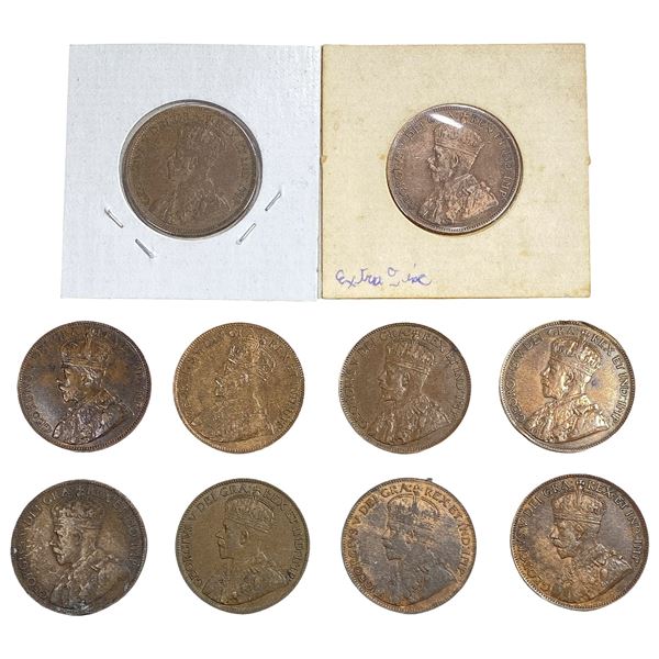 1917 High Grade Canada Large Cent  [10 Coins]