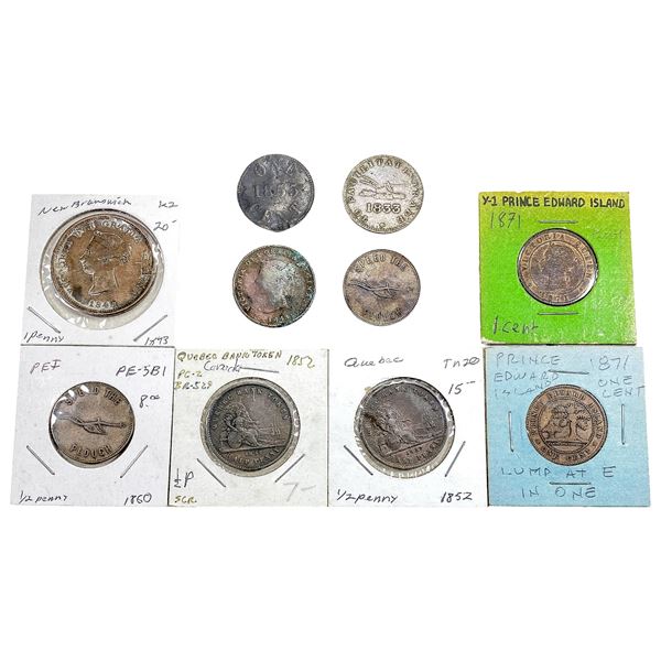 1833-1871 Canadian Provincial Tokens  [10 Coins]