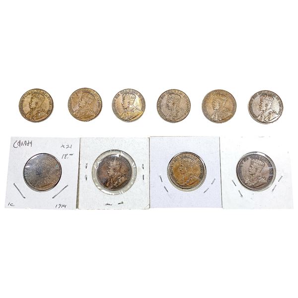 1914 High Grade Canada Large Cent  [10 Coins]