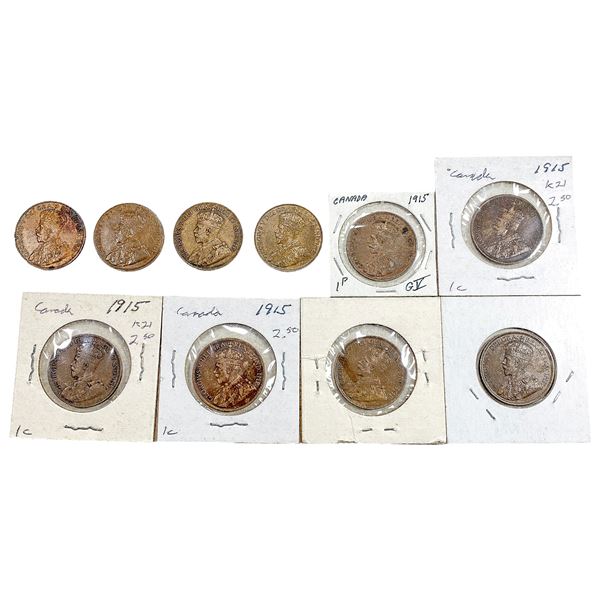 1915 High Grade Canada Large Cent  [10 Coins]