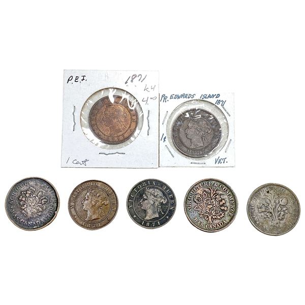 1830-1871 Canadian Provincial Tokens  [7 Coins]