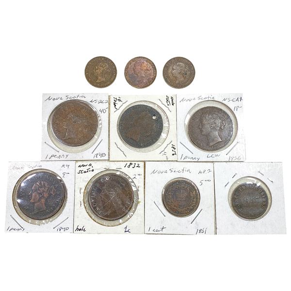 1840-1871 Canadian Provincial Tokens  [10 Coins]