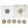 Image 1 : 1880-1881 Better Date Canada 5 Cent Silver  [7 Coins]
