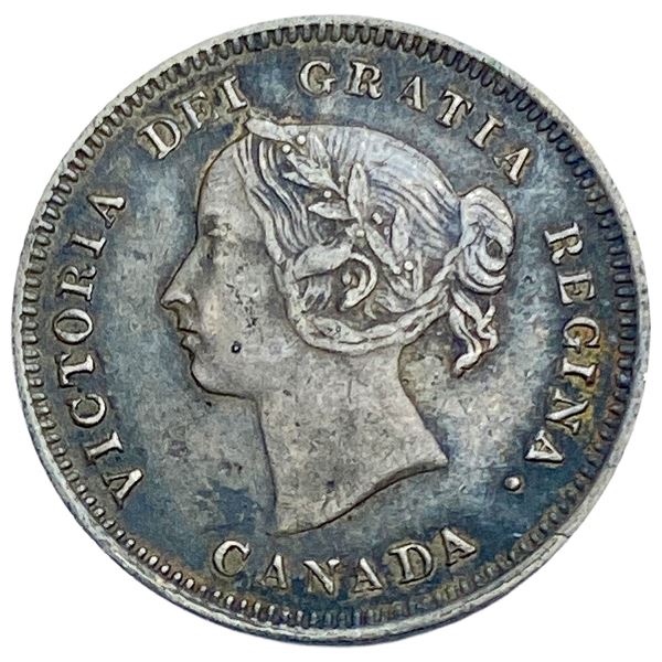 1890-H Canada 5 Cent silver XF