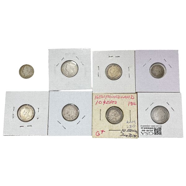 1873-1938 Better Date Newfoundland Silver Coin  [8 Coins]