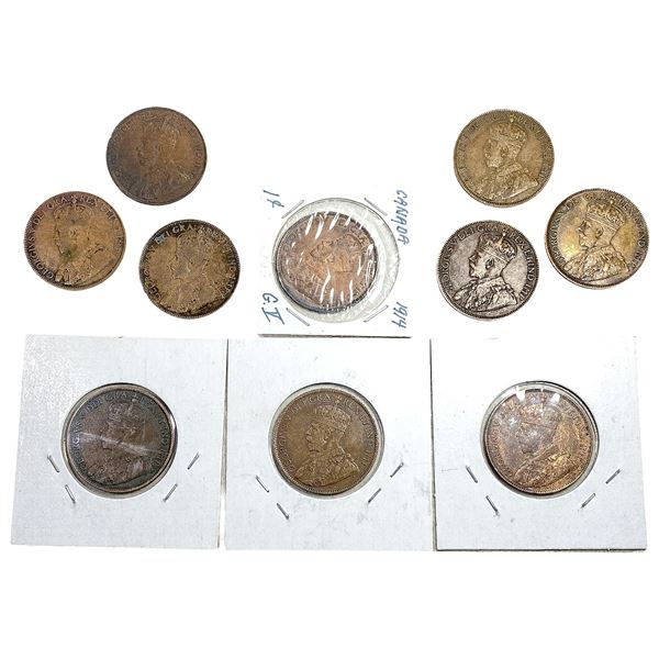 1911-1914 High Grade Canada Large Cent  [10 Coins]