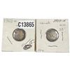 Image 1 : [2] 1903-H Better Date Canada Dime  [2 Coins] XF