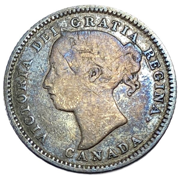 1888 KEY Date Canada Dime Avg Circ