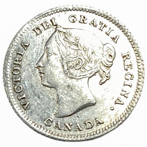 1880-H Canada 5 Cent Silver XF