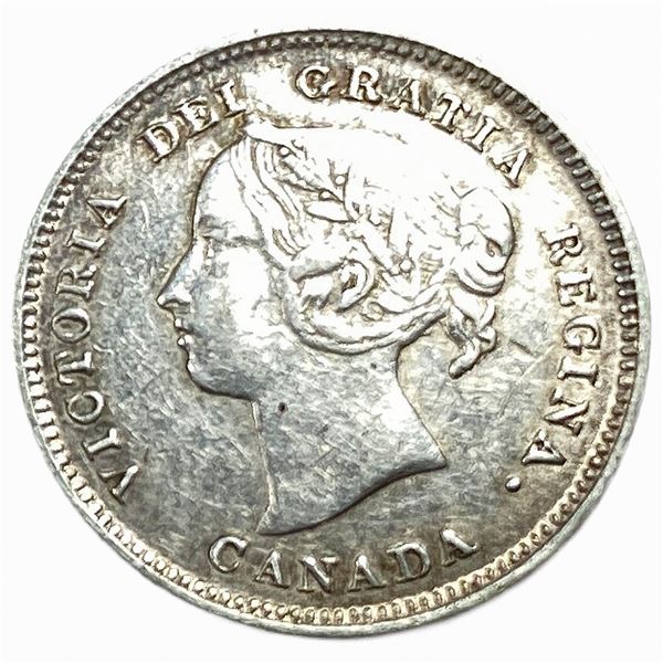 1885 Canada 5 Cent Silver XF