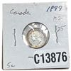 Image 1 : 1899 Canada 5 Cent Silver AU