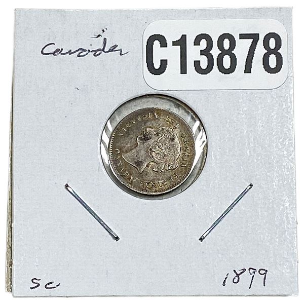 1899 Canada 5 Cent Silver AU