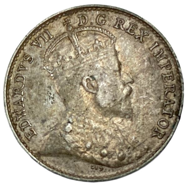 1902 Canada 5 Cent Silver AU