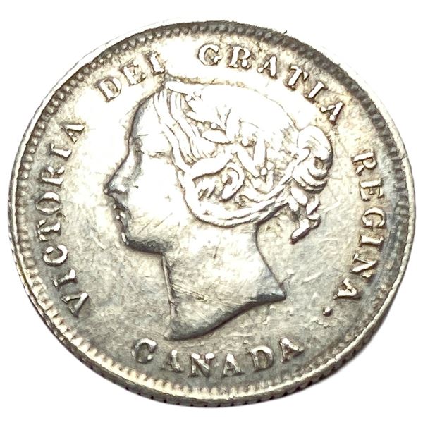 1874-H Canada 5 Cent Silver XF