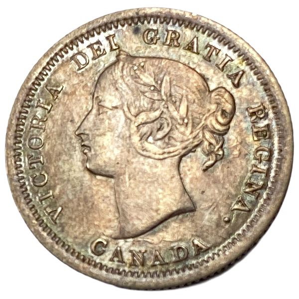 1858 Canada 5 Cent Silver HIGH GRADE