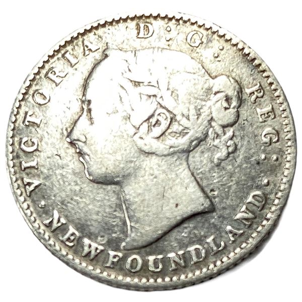 1888 Newfoundland Dime Avg Circ