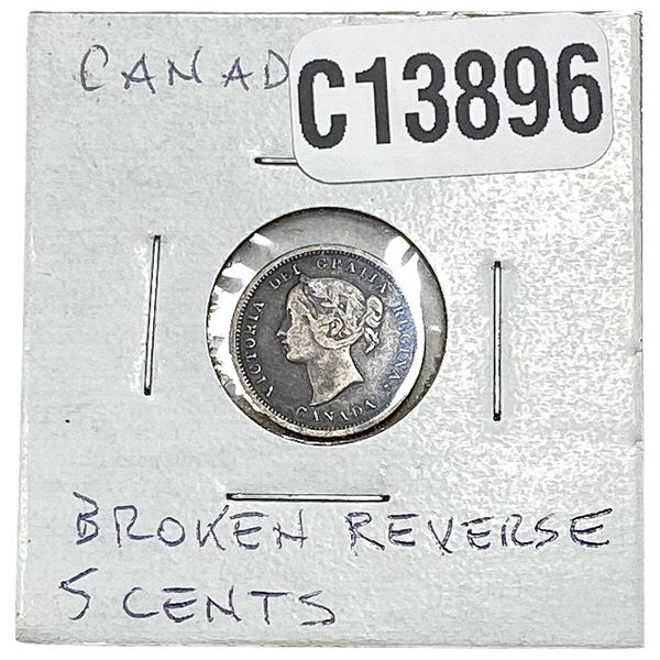 1870 Canada 5 Cent Silver Fine