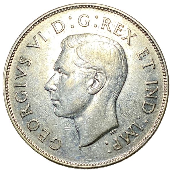 1947 Straight 7, ML Canada Half Dollar AU