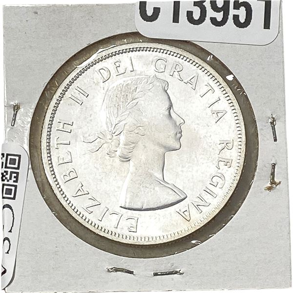1957 FWL Canada Silver Dollar Ch BU