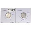 Image 1 : 1872-H, 1874-H Better Date Canada 5 Cent Silver[2 Coins] Fine