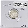 Image 1 : 1858 Canada 5 Cent Silver Avg Circ