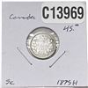 Image 1 : 1875-H KEY DATE Canada 5 Cent Silver Avg Circ