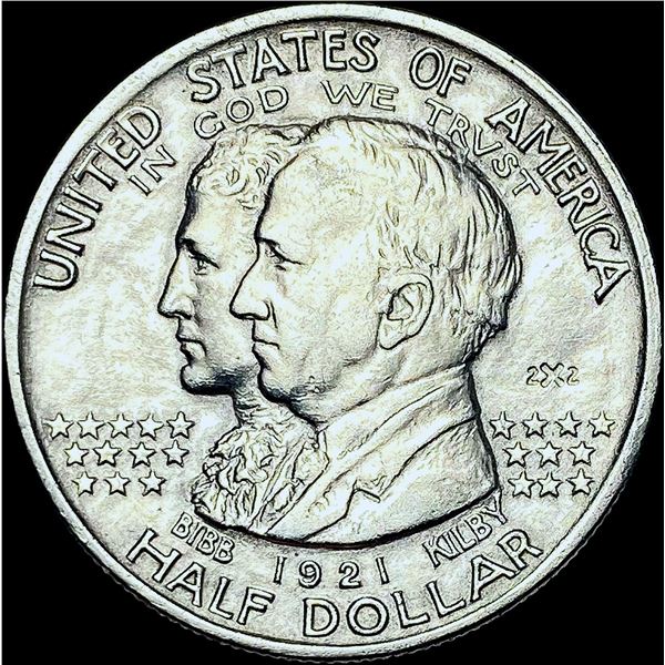 1921 2x2 Silver Alabama Half Dollar GEM BU