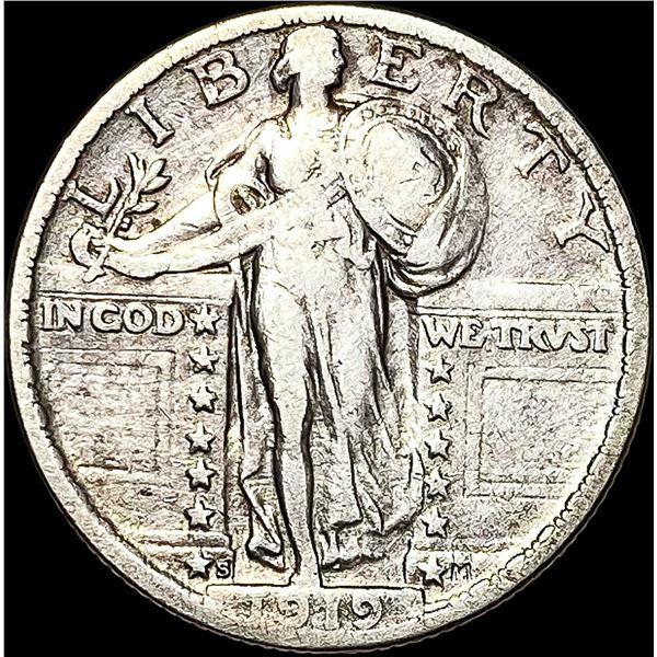 1919-S Standing Liberty Quarter LIGHTLY CIRCULATED