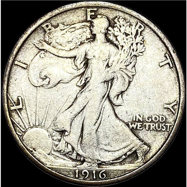 1916 Walking Liberty Half Dollar NEARLY UNCIRCULATED