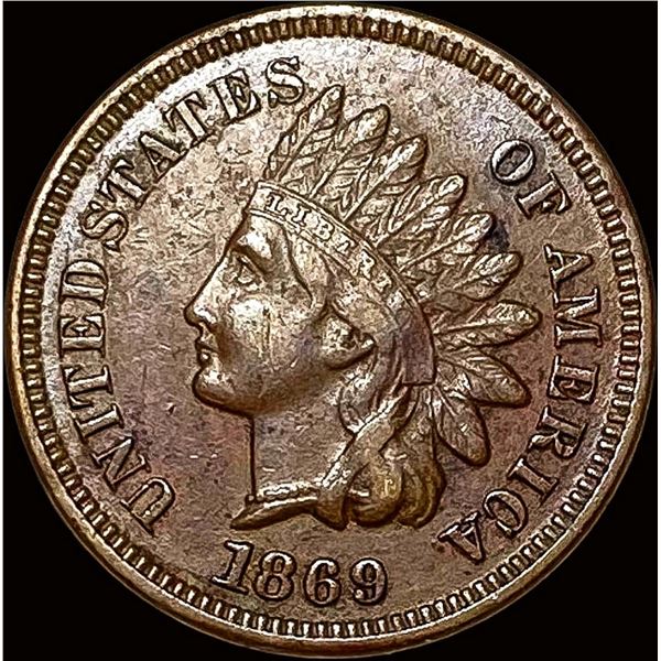 1869 Indian Head Cent NEARLY UNCIRCULATED