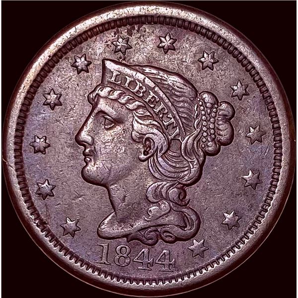 1844 Braided Hair Large Cent CLOSELY UNCIRCULATED