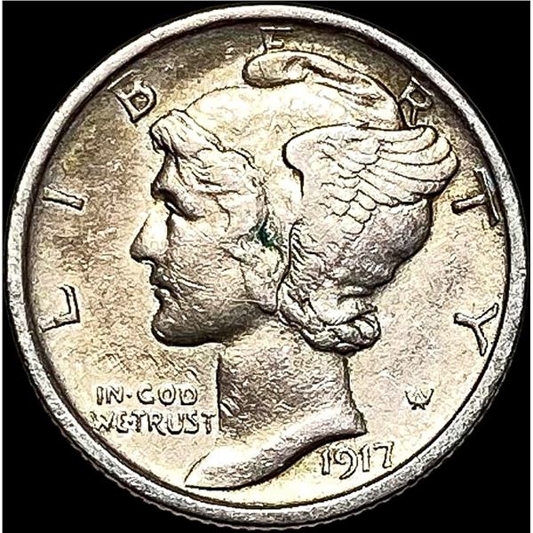 1917-S Silver Mercury Dime CLOSELY UNCIRCULATED