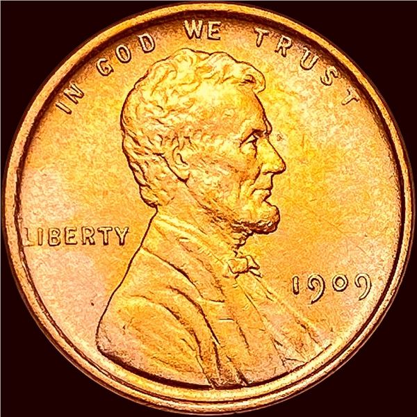 1909 VDB Red Lincoln Wheat Cent CHOICE BU