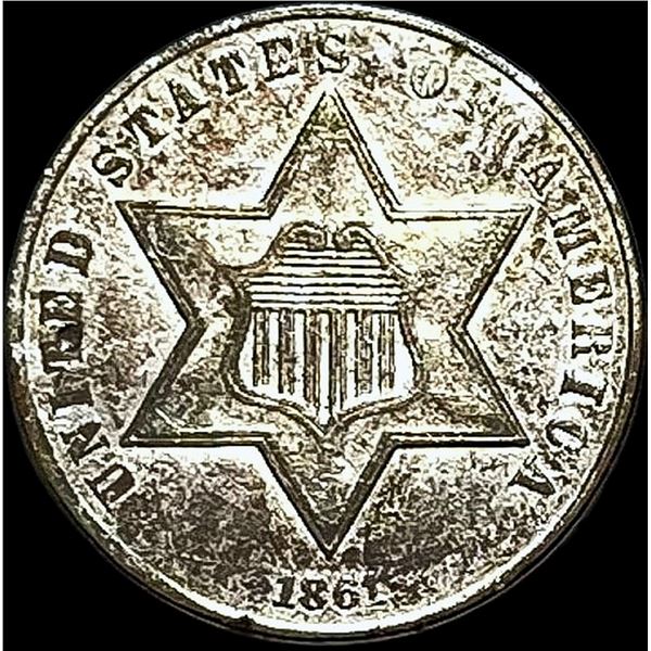 1861 Silver Three-Cent Piece UNCIRCULATED