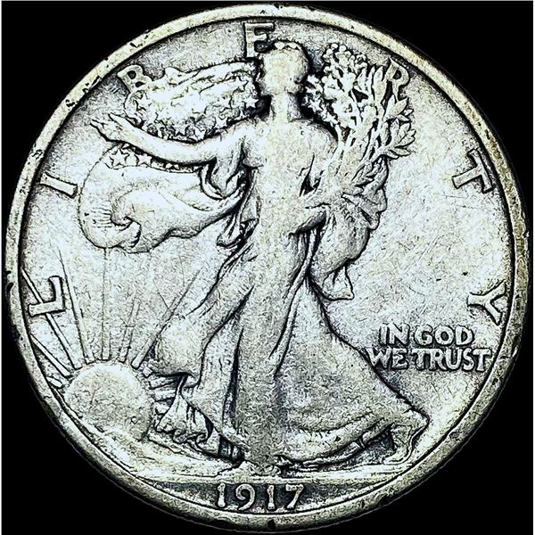 1917-D Walking Liberty Half Dollar CHOICE AU