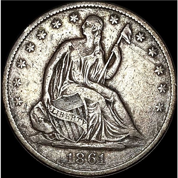 1861-O Seated Liberty Half Dollar NEARLY UNCIRCULATED