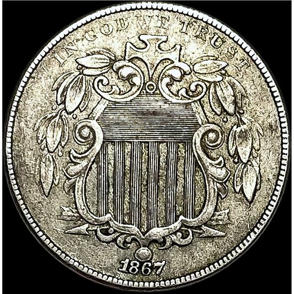 1867 Shield Nickel CLOSELY UNCIRCULATED