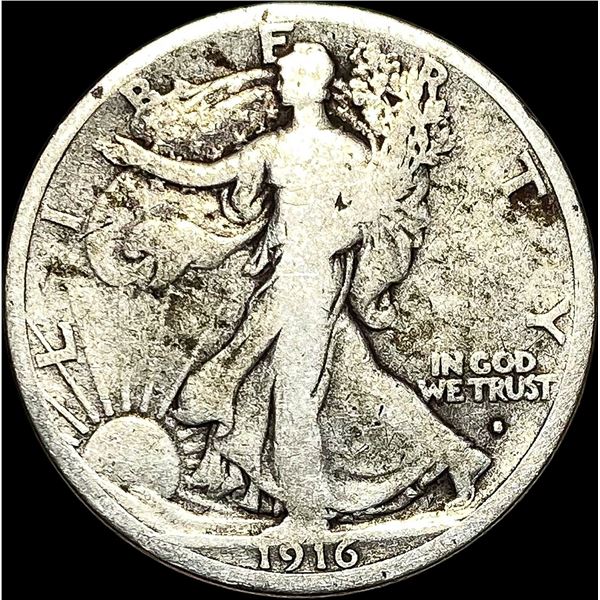 1916-S Walking Liberty Half Dollar NICELY CIRCULATED