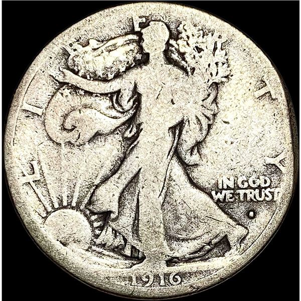 1916-S Walking Liberty Half Dollar NICELY CIRCULATED