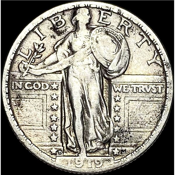 1919-D Standing Liberty Quarter NEARLY UNCIRCULATED