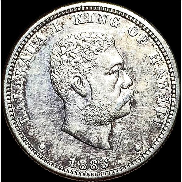 1883 Silver 1/4 Dollar Hawaii CLOSELY UNCIRCULATED