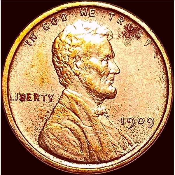 1909 VDB Red Lincoln Wheat Cent CHOICE BU
