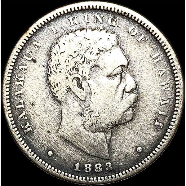 1883 Hawaii Silver 1/2 Dollar LIGHTLY CIRCULATED