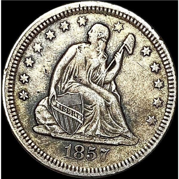 1857 Seated Liberty Quarter LIGHTLY CIRCULATED