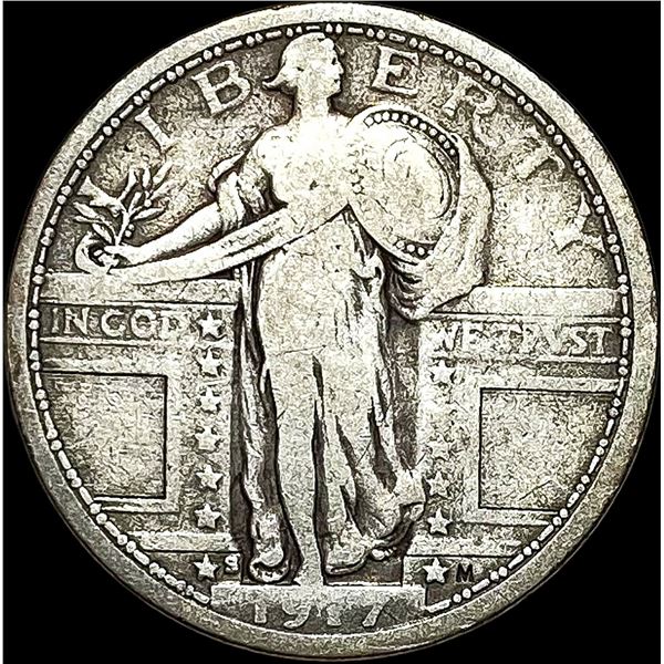 1917-S Type 1 Standing Liberty Quarter LIGHTLY CIRCULATED