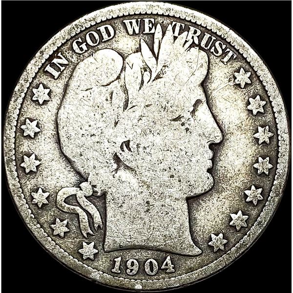 1904-S Silver Barber Half Dollar NICELY CIRCULATED