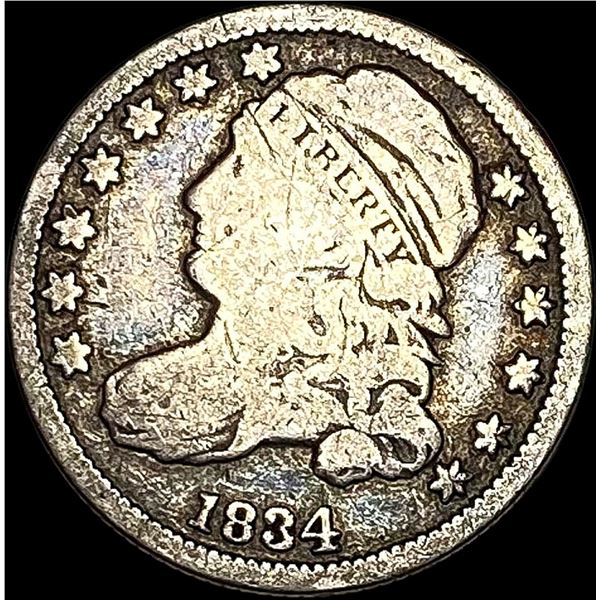 1834 Capped Bust Dime NICELY CIRCULATED
